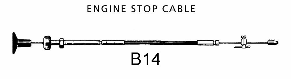 B14 Engine Stop Mechanical Push and Pull Cable