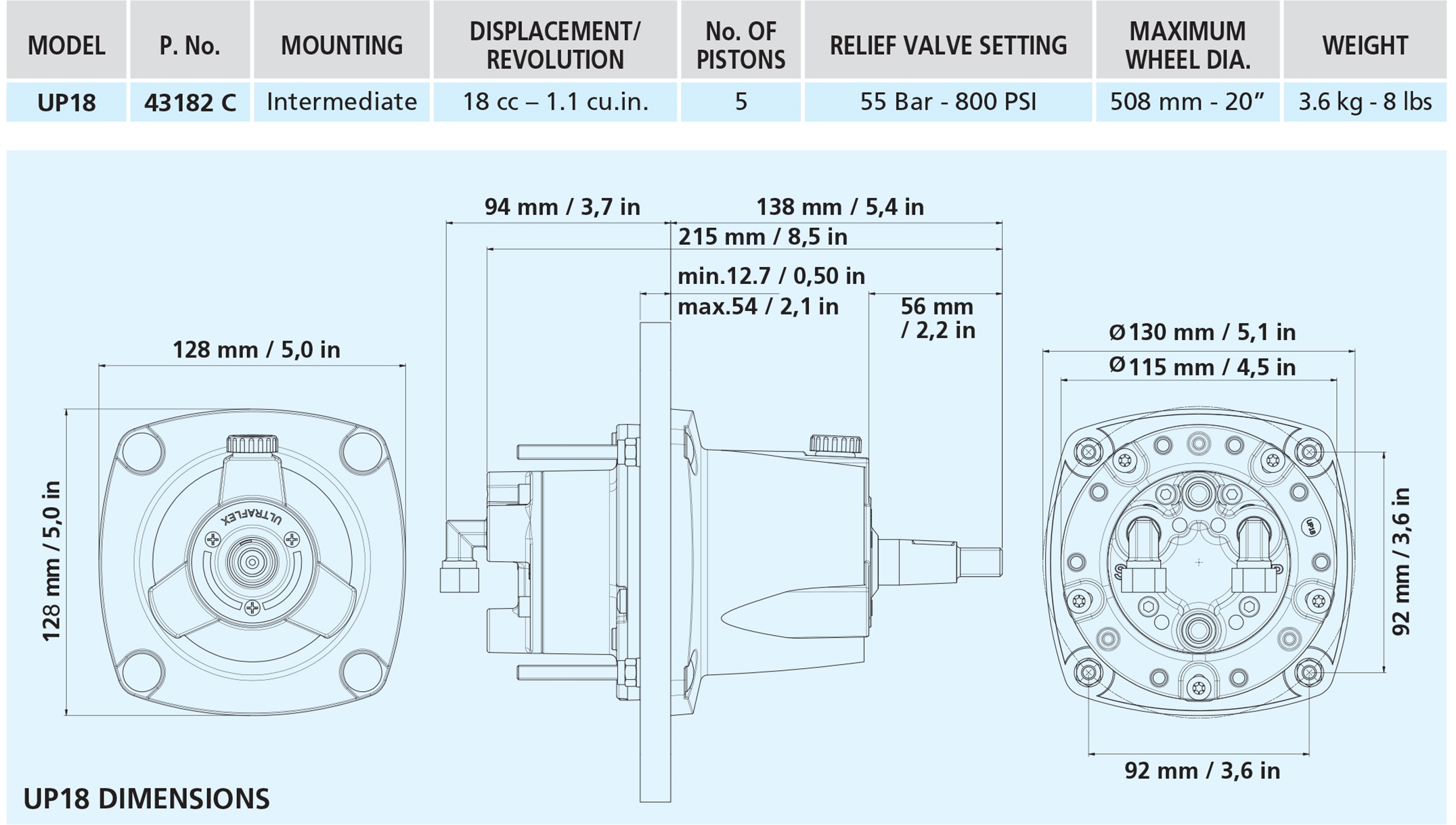 UP18 Hydraulic Boat Steering Helm Pump Used On Outboards UP To 115HP