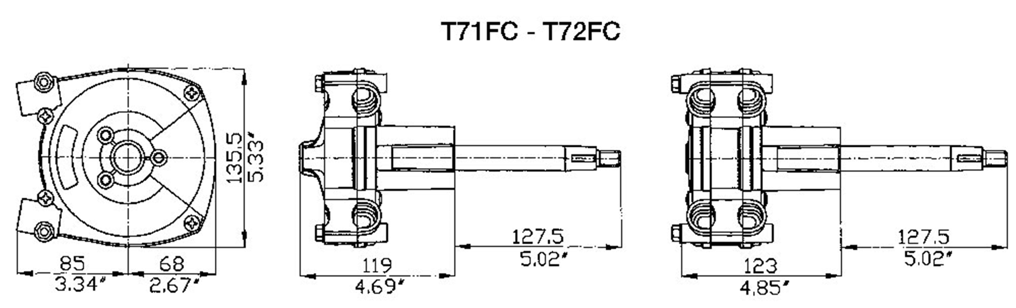 T72FC 38868 K Dual Cable Boat Steering Rotary Helm