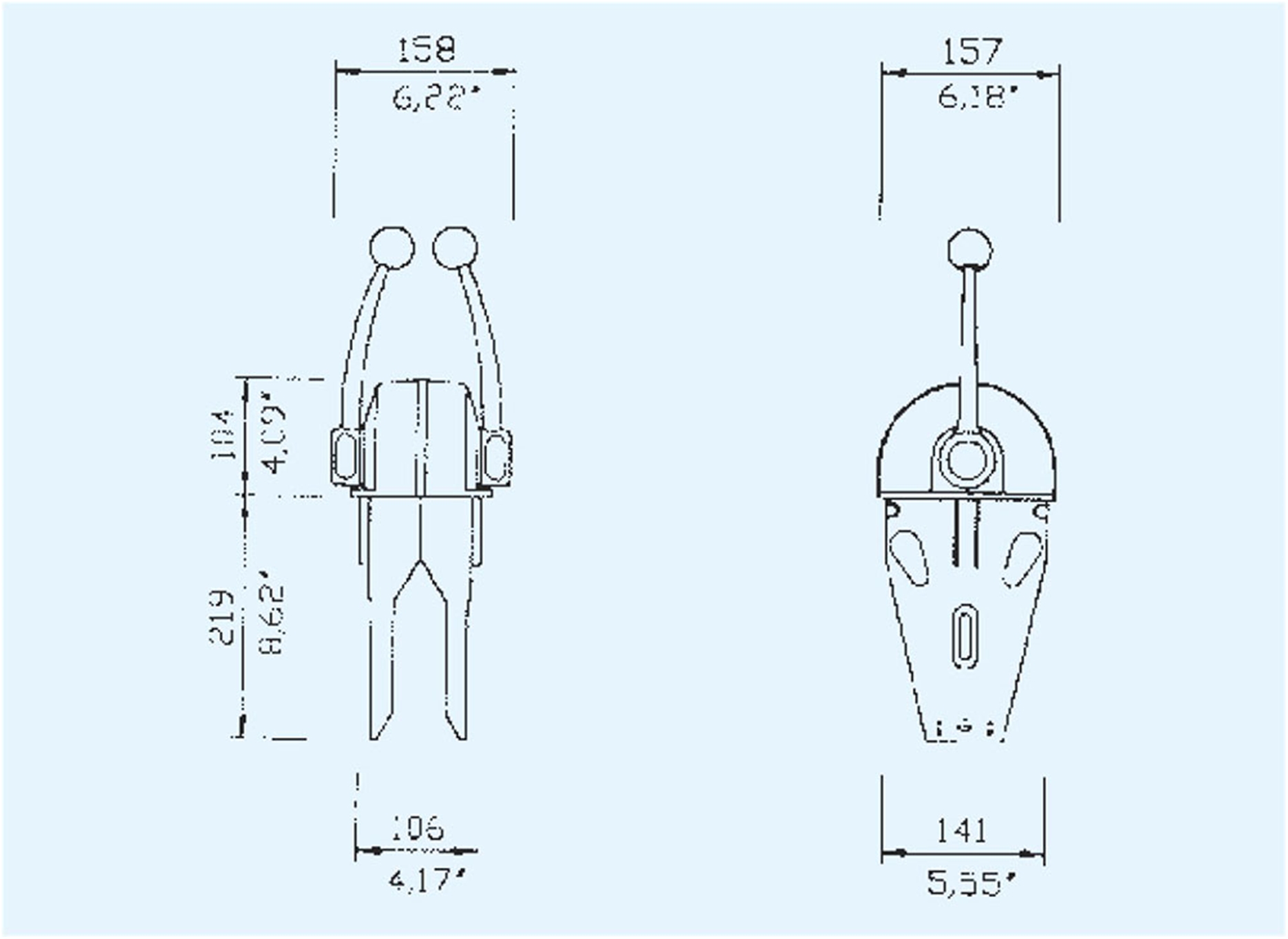 B104 Dual Lever Top Mount Boat Control 