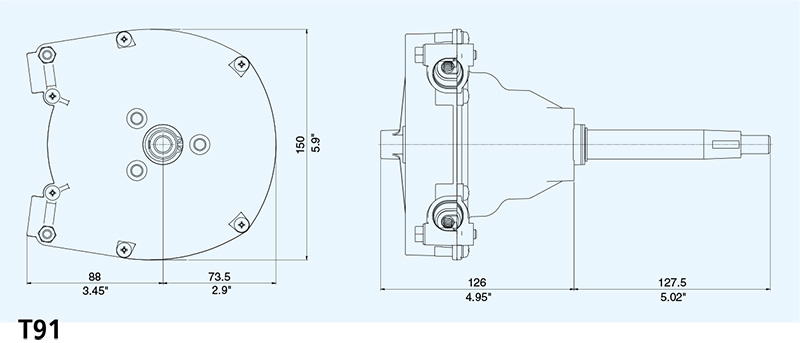 T91 - 42647 S - single cable steering helm