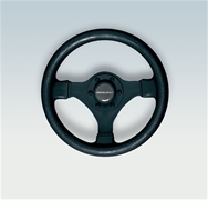 Ultraflex V45B 37920 H 3-Spoke Black Steering Wheel