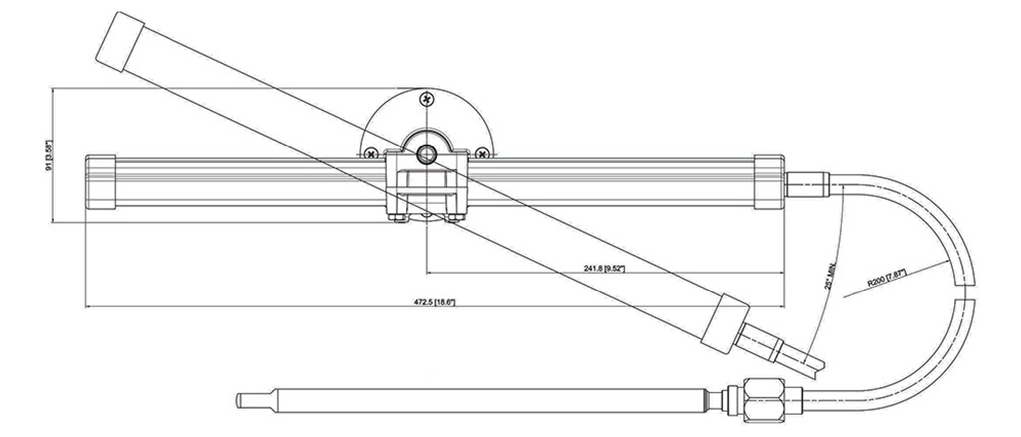 TM870XX Rasck N Pinion Boat Steering Cable Specifications