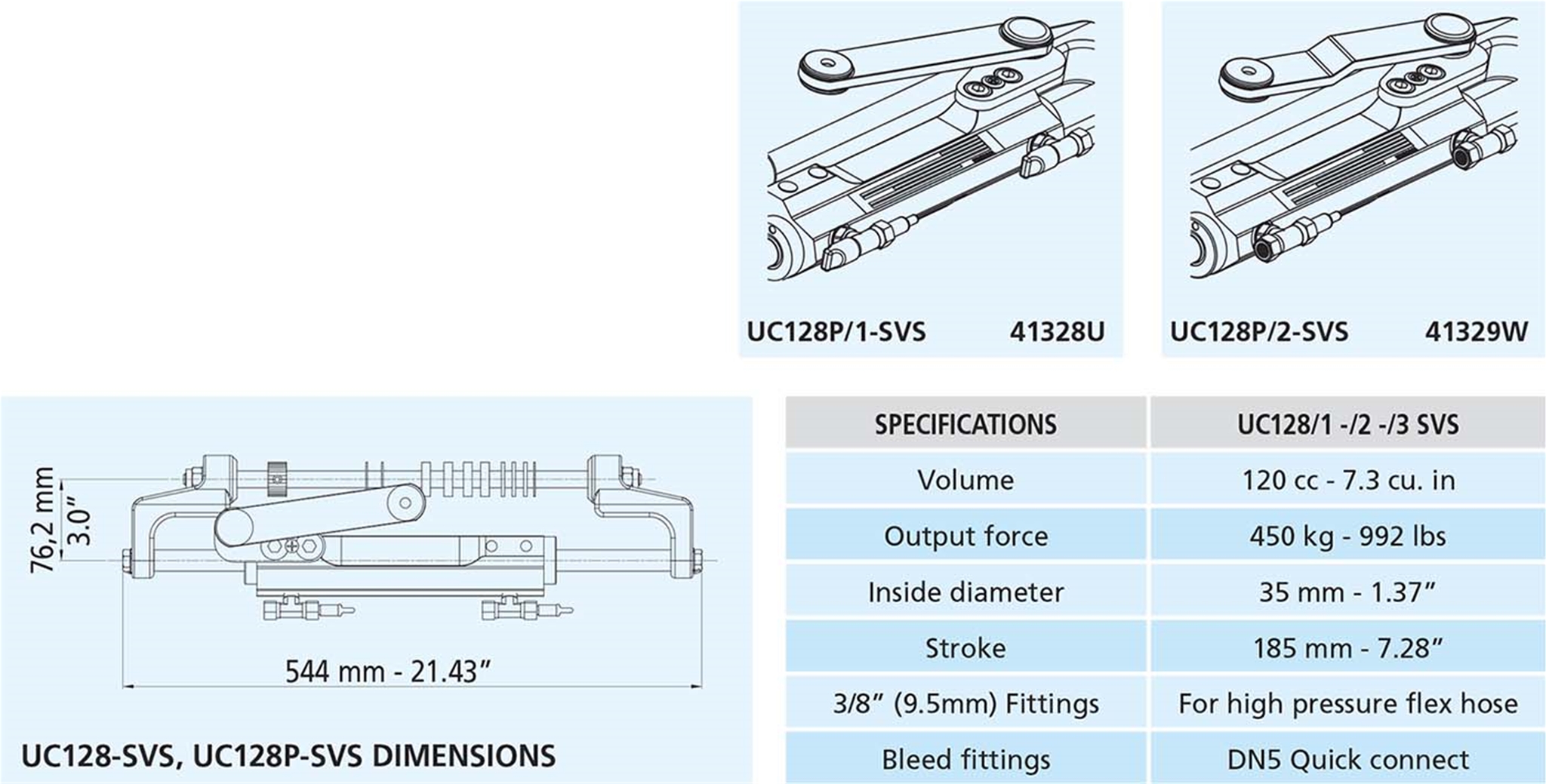 UC128-SVS-1P Port Instillation SilverSteer High Performance Cylinder