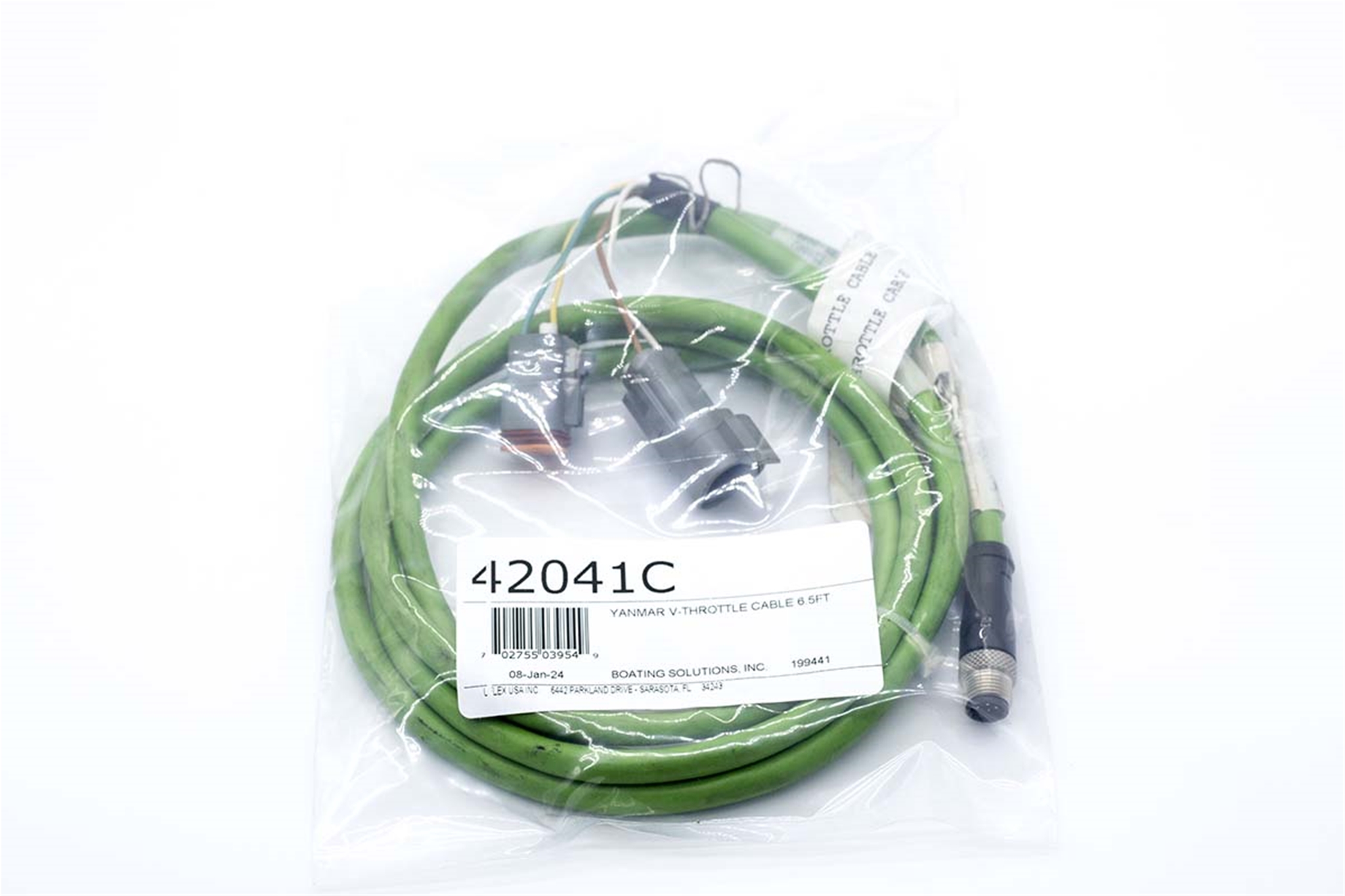 42041C Yanmar V-Throttle Cable 6.5 Ft Length