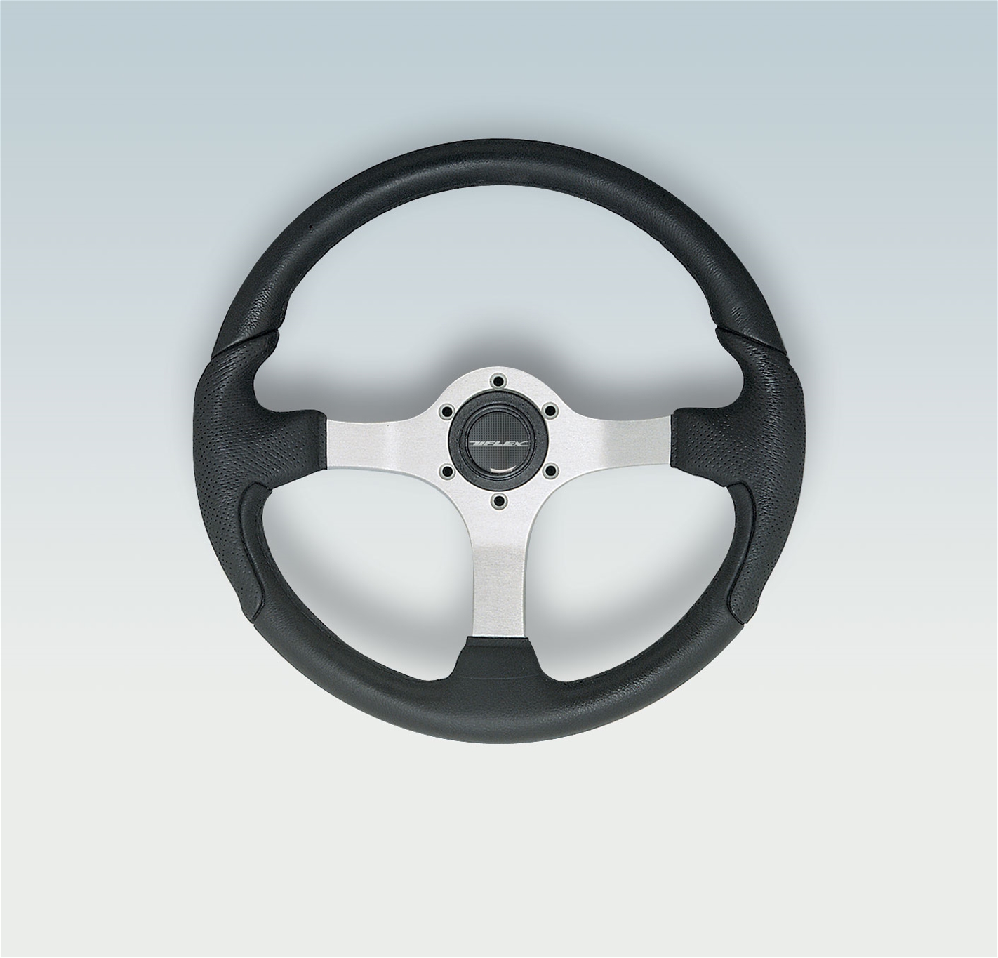 Nisida 61813 P Black Grip Silver Spoke 13.8" Dia