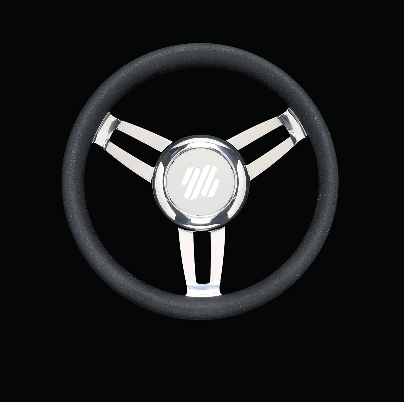 Foscari U/CH/B 67303 X Black Poly Grip Chrome Hub 13.8