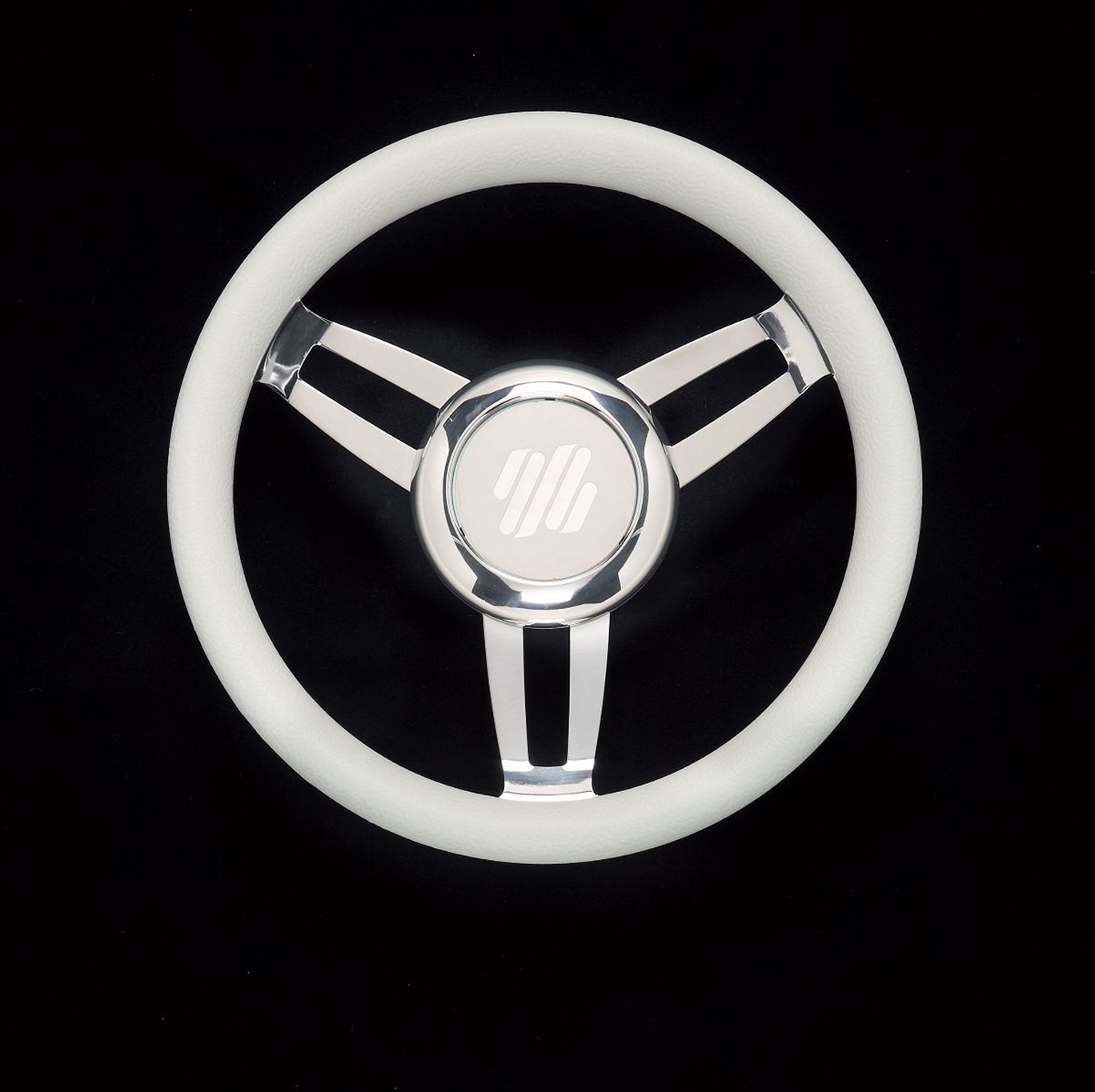 Foscari V/CH/W 67302 V White Polyurethane Grip Chrome Hub 13.8