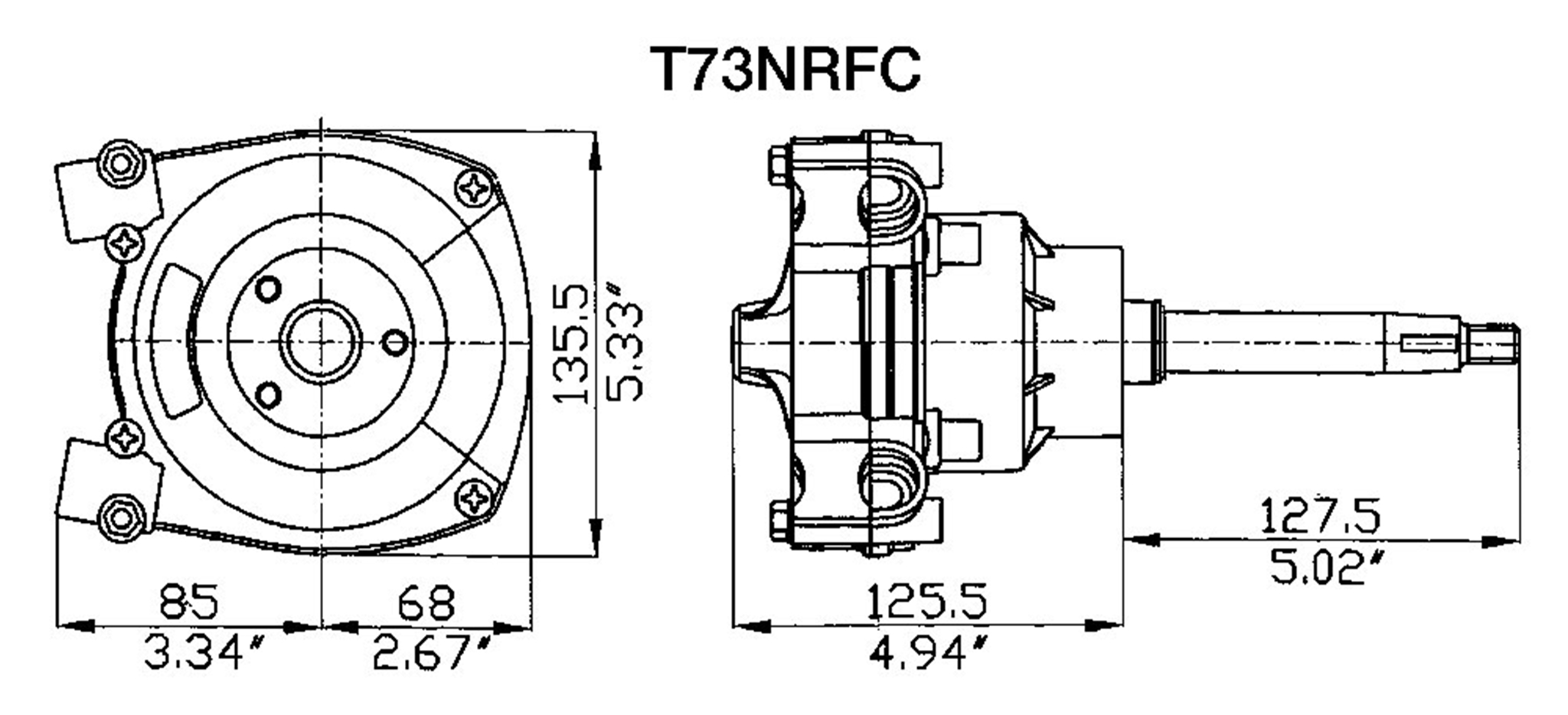 T73NRFC 38869 M No Feedback Rotary Helm